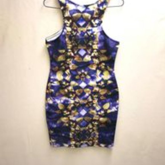 Nasty Gal Floral Halter Stretch Dress - Picture 2 of 5